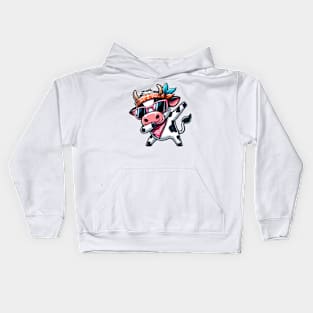 Dabbing Cow Kids Hoodie